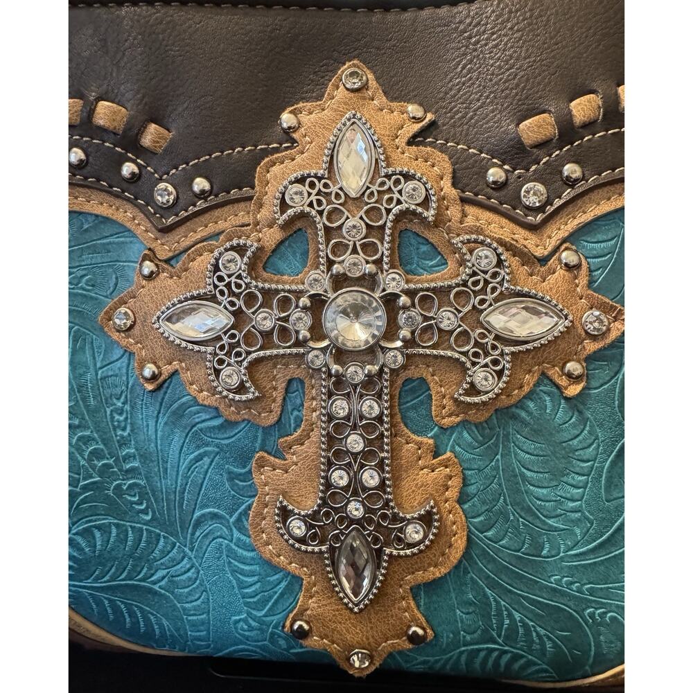 Beautiful New Western Purse And Wallet Set - Picture 4 of 16